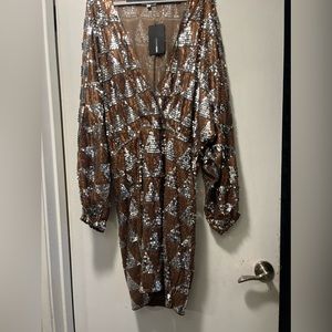 Fun 70s vibe sequined party dress